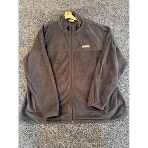 Columbia Mens Fleece Jacket Full Zip Dark Gray Size 4X